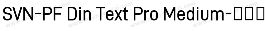 SVN-PF Din Text Pro Medium字体转换